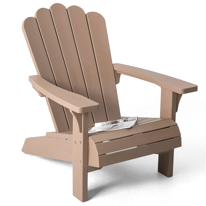 Folding Adirondack Chair, Plastic Fire Pit Chairs, Patio Chair Weather Resistant, Outdoor Chair, Lawn Chair with Widened Armrests
