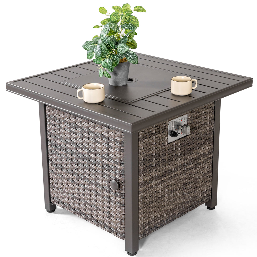 Outdoor 30 Inch 50,000 BTU Propane Gas Fire Pit Table