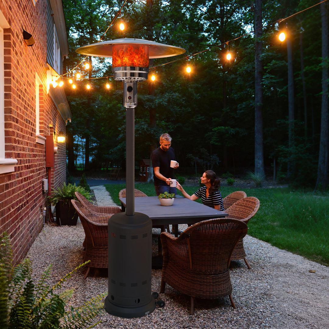 Powder-Coated Propane Gas Outdoor Heater with Wheels, ETL Certified