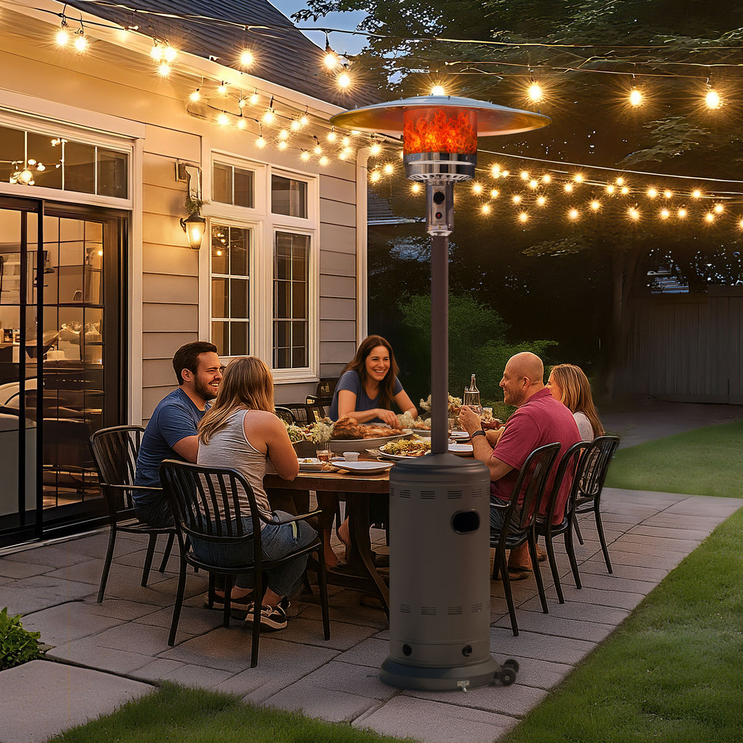 Powder-Coated Propane Gas Outdoor Heater with Wheels, ETL Certified
