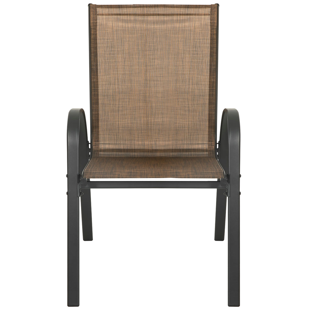 Patio Dining Chairs Set of 4, Outdoor Stackable Dining Chairs with High Back,All Weather Textilene Patio Chairs