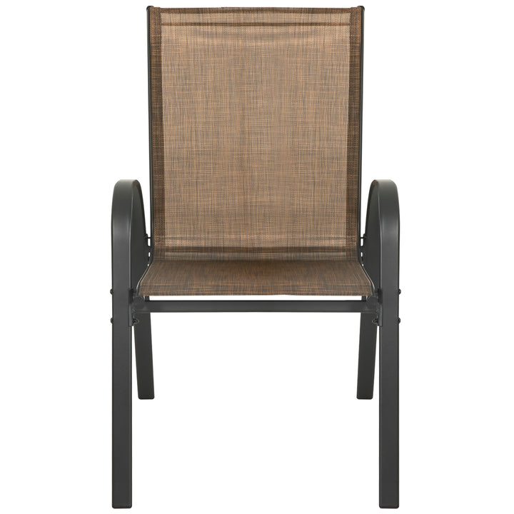 Patio Dining Chairs Set of 4, Outdoor Stackable Dining Chairs with High Back,All Weather Textilene Patio Chairs