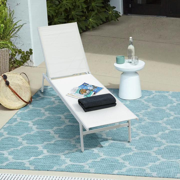 NUU GARDEN Patio Chaise Lounge Outdoor All-Flat 5 Positions Chaise Lounge Chairs