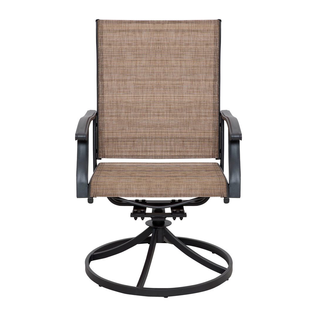 Outdoor 3-Piece Bistro Set, Textilene Fabric, Powder-Coated Iron Frame