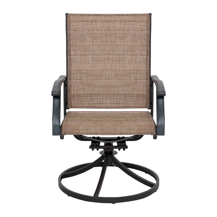 Outdoor 3-Piece Bistro Set, Textilene Fabric, Powder-Coated Iron Frame