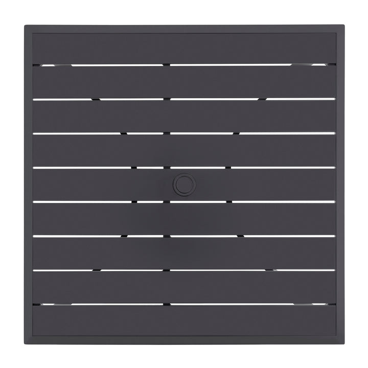 Outdoor 5-Piece Aluminum Dining Set with Powder-Coated Frame, Beige