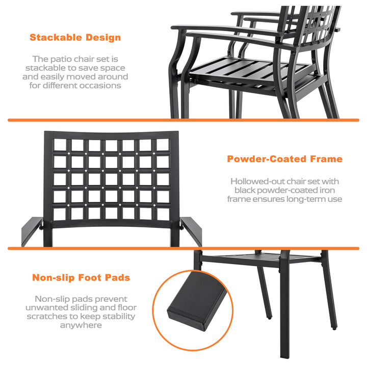 7-Piece Outdoor Dining Set with 6 Chairs and Rectangle Table