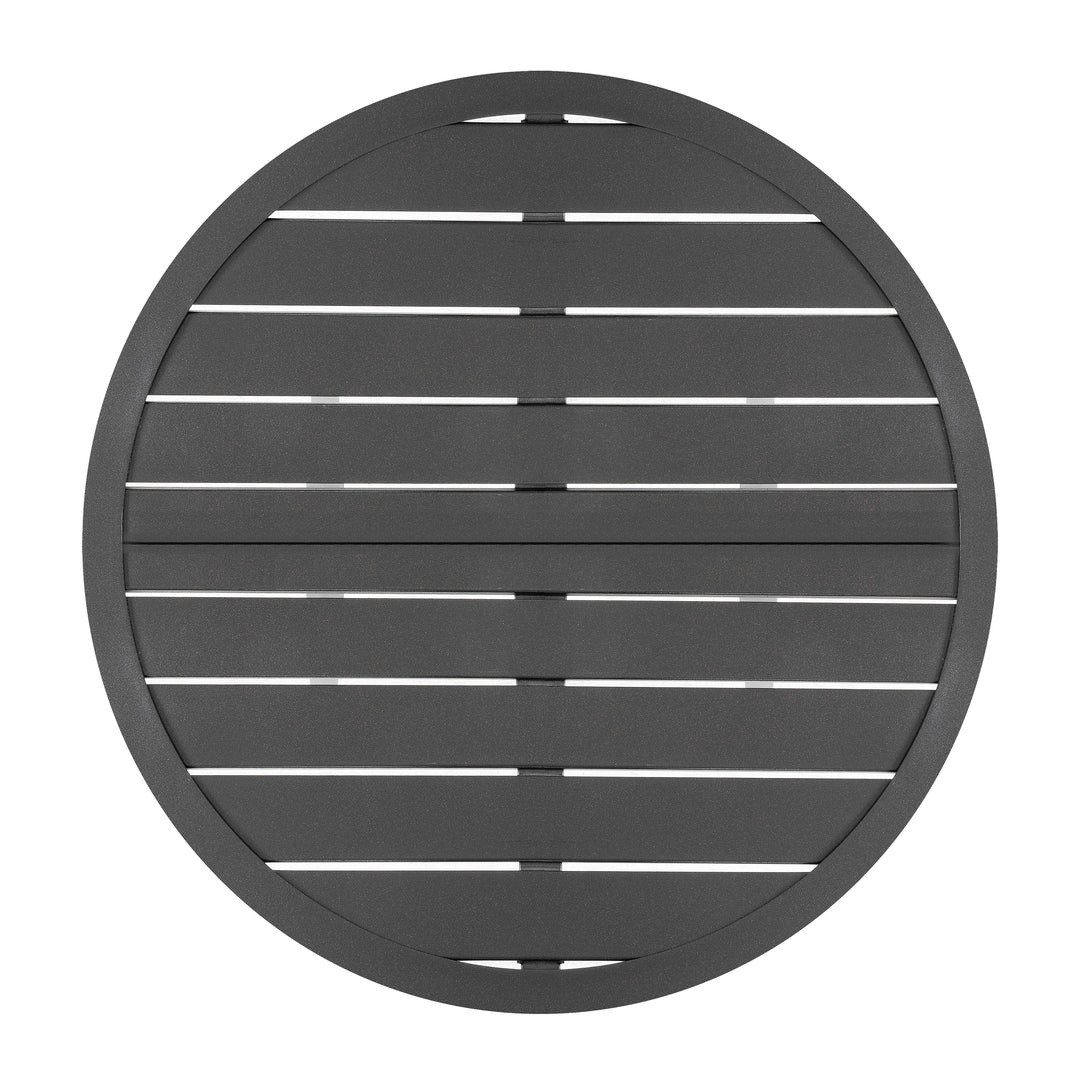 Outdoor 29 Inch Round Bistro Table with Powder-coated Iron Frame