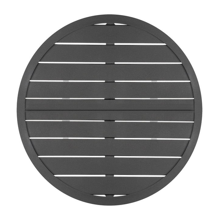 Outdoor 29 Inch Round Bistro Table with Powder-coated Iron Frame