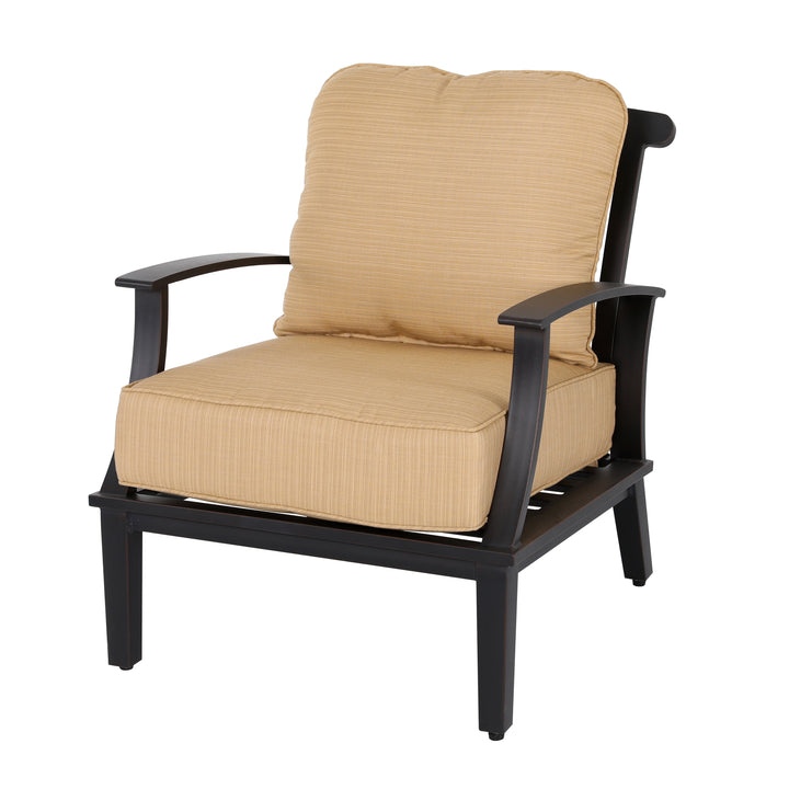 4 Pieces Aluminum Sofa Set Indoor Patio Garden Furniture Set Dark Brown Rectangular Coffee Table and Chairs