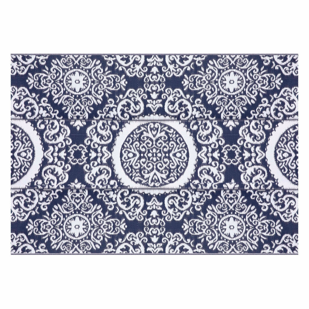 Outdoor Rug, Plastic Straw Foldable Area Rug Indoor Outdoor Carpet for Patio Decor Balcony Camping Picnic RV