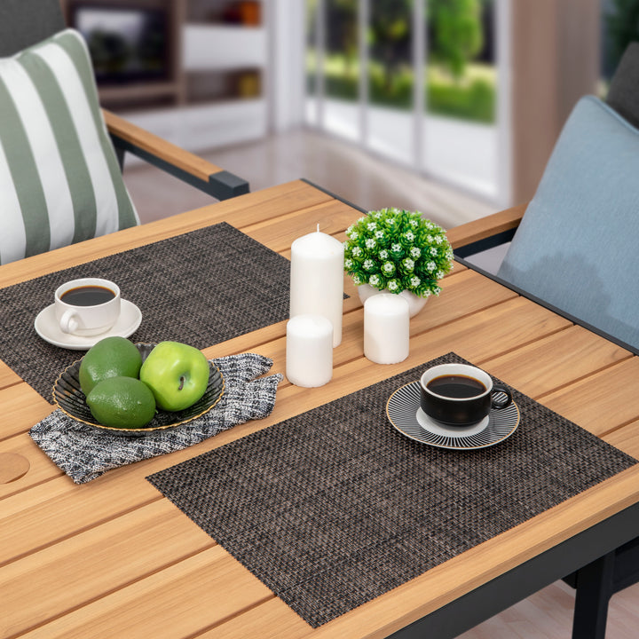 Avestar Placemats Set of 6 for Dining Table Washable Woven Vinyl Placemat Non-Slip Heat Resistant Kitchen Table Mats, Gift Box