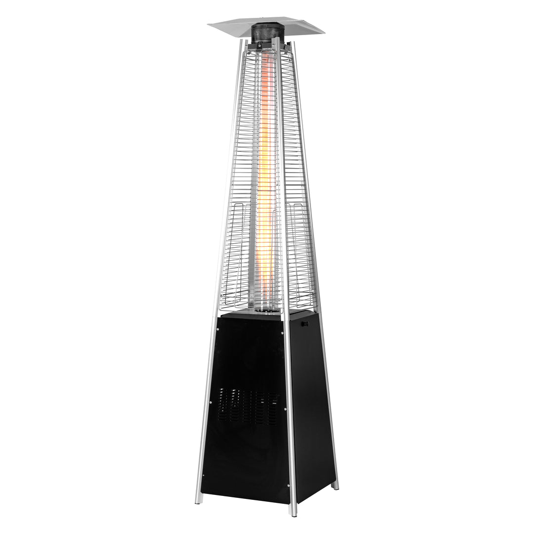 Outdoor 48,000 BTU Pyramid Propane Gas Patio Heater with Wheels