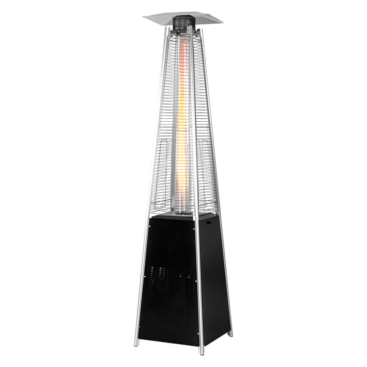 Outdoor 48,000 BTU Pyramid Propane Gas Patio Heater with Wheels