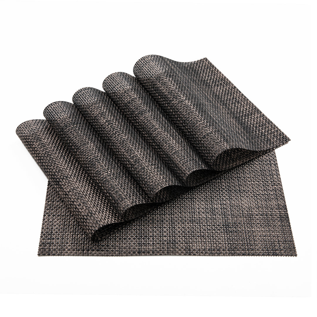 Avestar Placemats Set of 6 for Dining Table Washable Woven Vinyl Placemat Non-Slip Heat Resistant Kitchen Table Mats, Gift Box