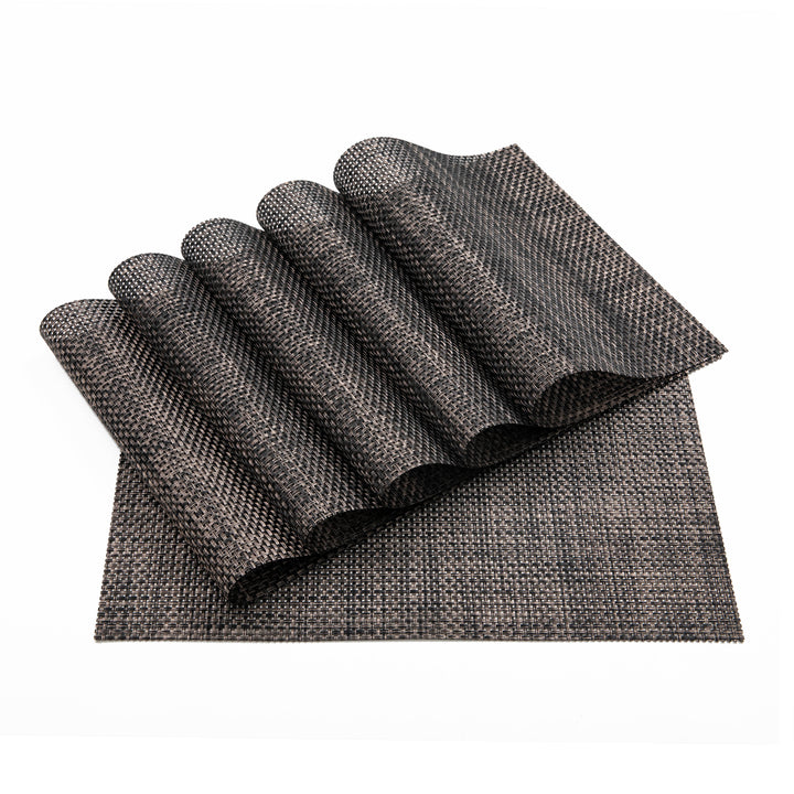 Avestar Placemats Set of 6 for Dining Table Washable Woven Vinyl Placemat Non-Slip Heat Resistant Kitchen Table Mats, Gift Box