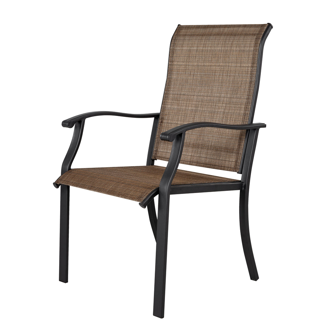 Outdoor 3-Piece Bistro Set, Textilene Fabric, Powder-coated Iron Frame