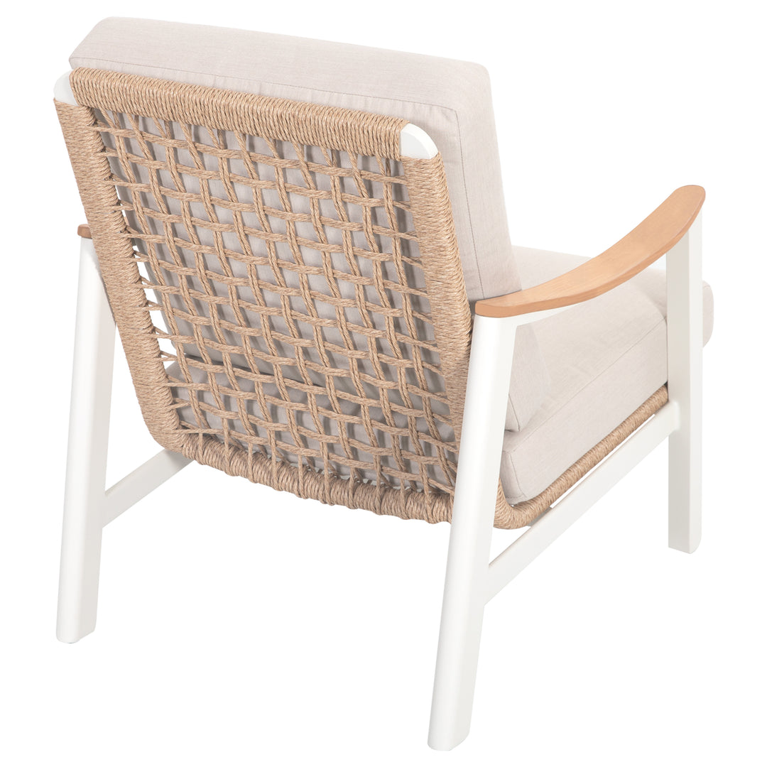 Patio Time Aluminum and Wicker Patio Club Chair with Cushions Set of 2