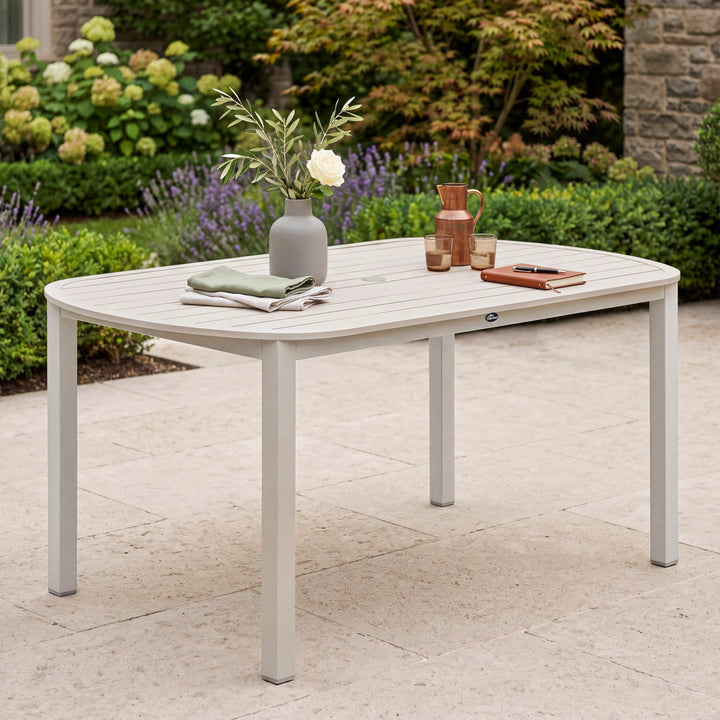 Patio Time Outdoor 63 Inch Aluminum Dining Table