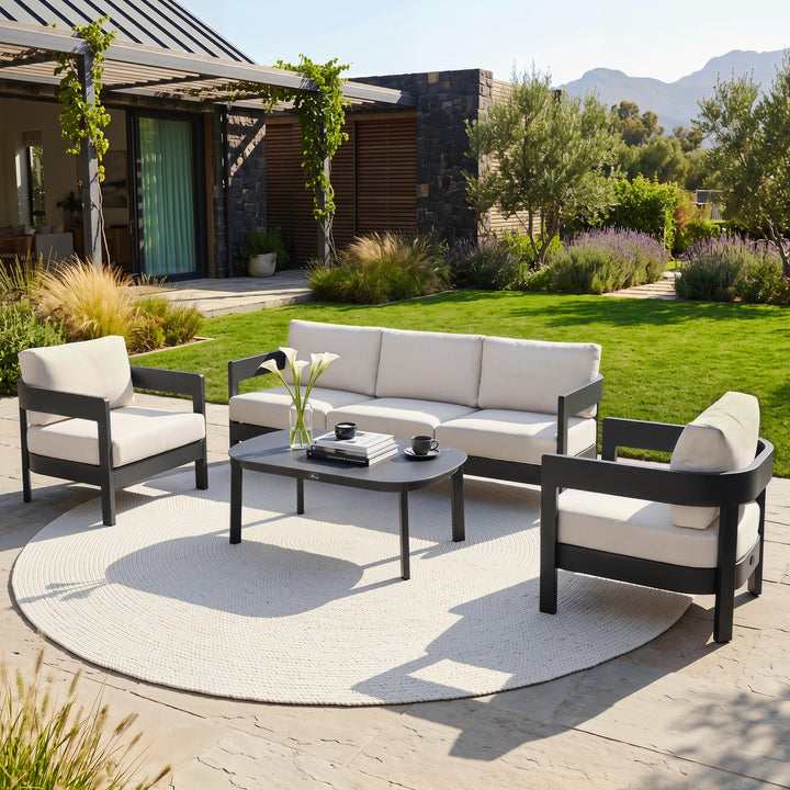 Patio Time 4-Piece Aluminum Outdoor Conversation Set