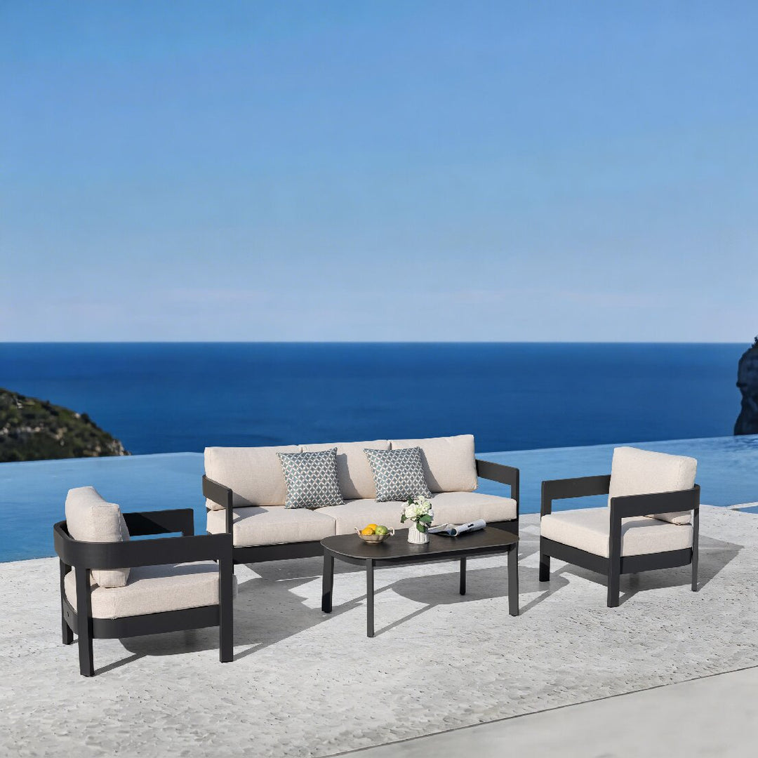 Patio Time Outdoor Aluminum Patio Chair Set of 2