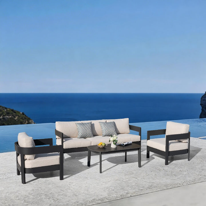 Patio Time Outdoor Aluminum Patio Chair Set of 2