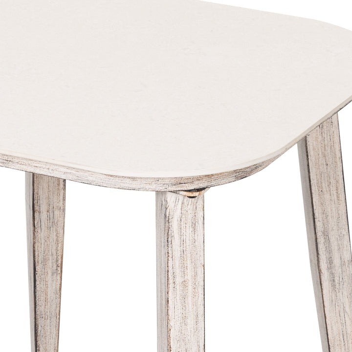 Patio Time 20’’ Square Coffee Table with Wood-Grain Aluminum Frame
