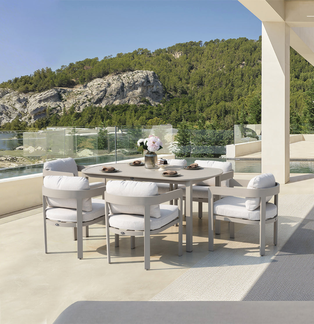 Patio Time Outdoor 63 Inch Aluminum Dining Table