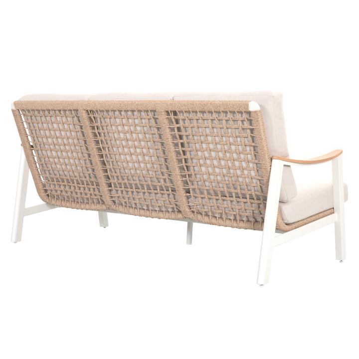 Patio Time 4-Piece Aluminum and Wicker Patio Conversation Set with Cushions