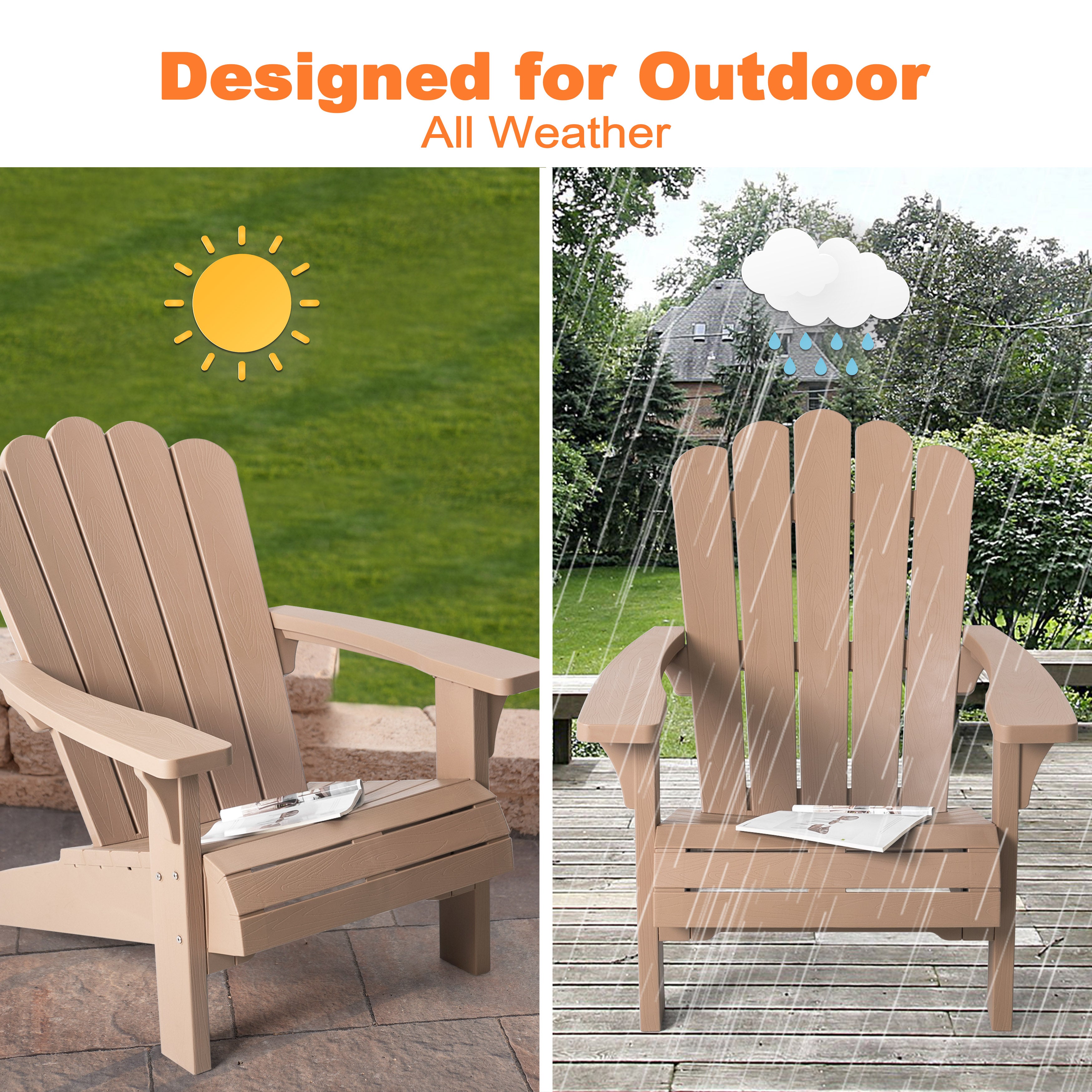 【ヌメクロコ】(ナチュラル)　firebird【Pochu】 ラウンドミニマム Folding Adirondack Chair, Plastic Fire Pit Chairs, Patio Chair