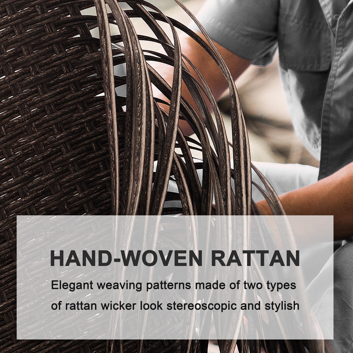 43-inch Rattan Gas Fire Pit Table