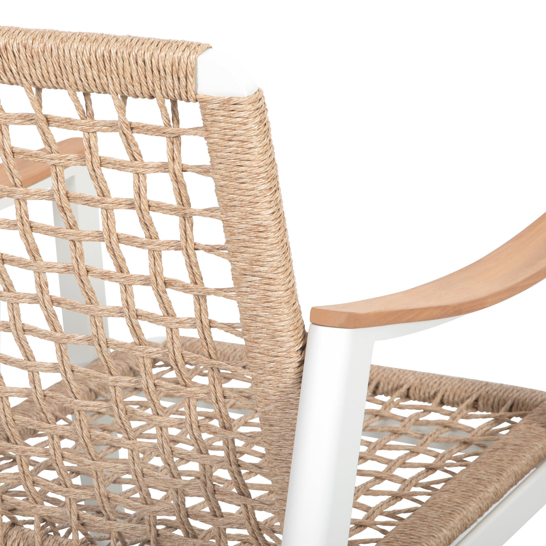 Patio Time Aluminum and Wicker Patio Club Chair with Cushions Set of 2