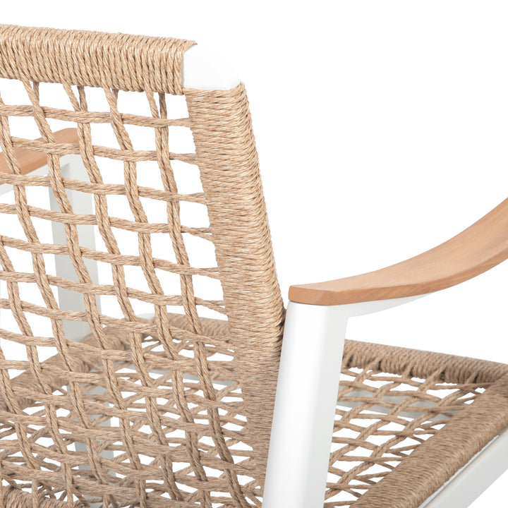 Patio Time Aluminum and Wicker Patio Club Chair with Cushions Set of 2