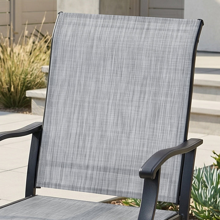 Outdoor 2-Piece Patio Chair Set, Textilene Fabric, Powder-coated Metal Frame