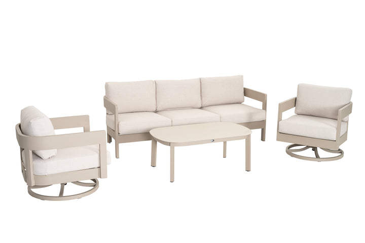 Patio Time 4-Piece Aluminum Outdoor Conversation Set