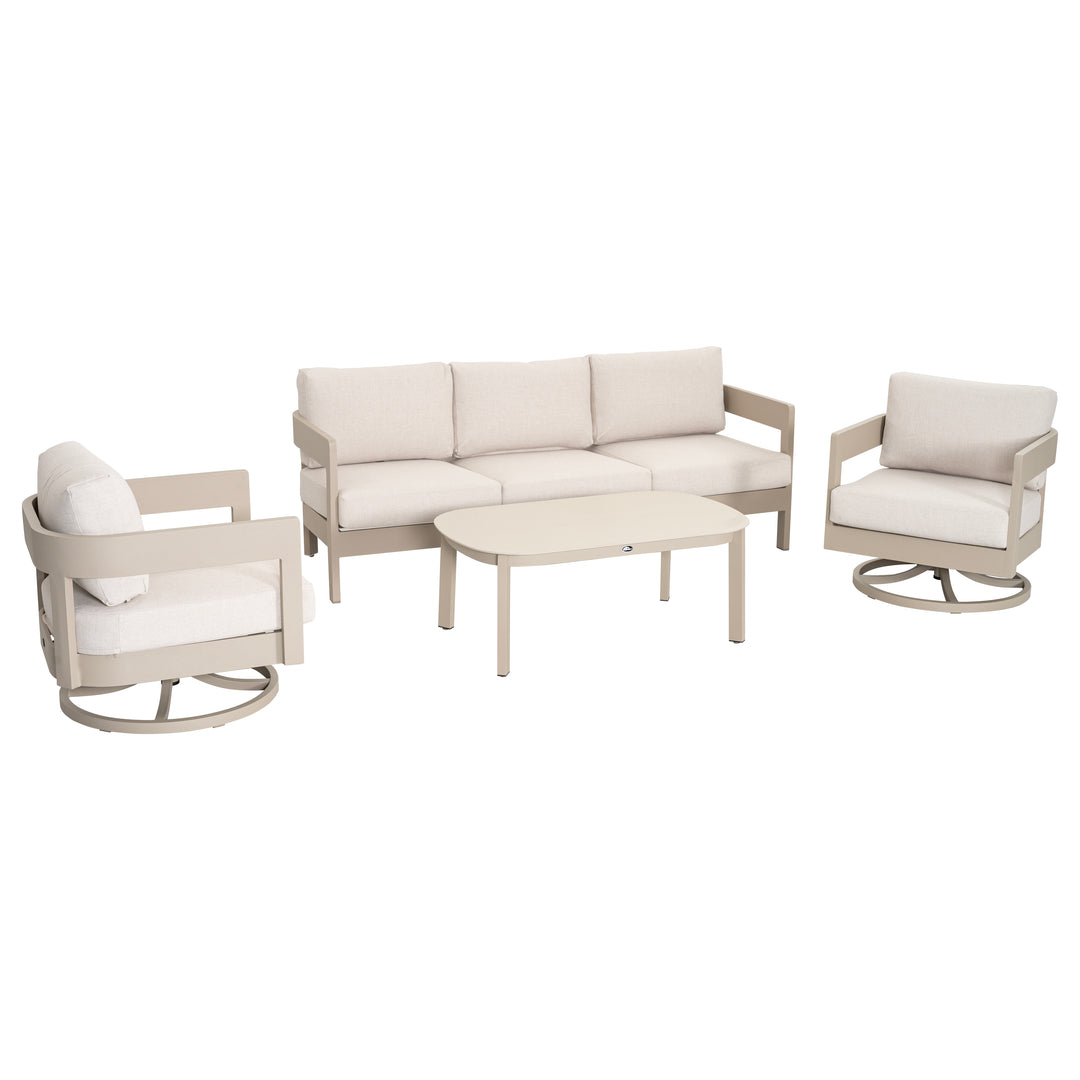 Patio Time 4-Piece Aluminum Outdoor Conversation Set