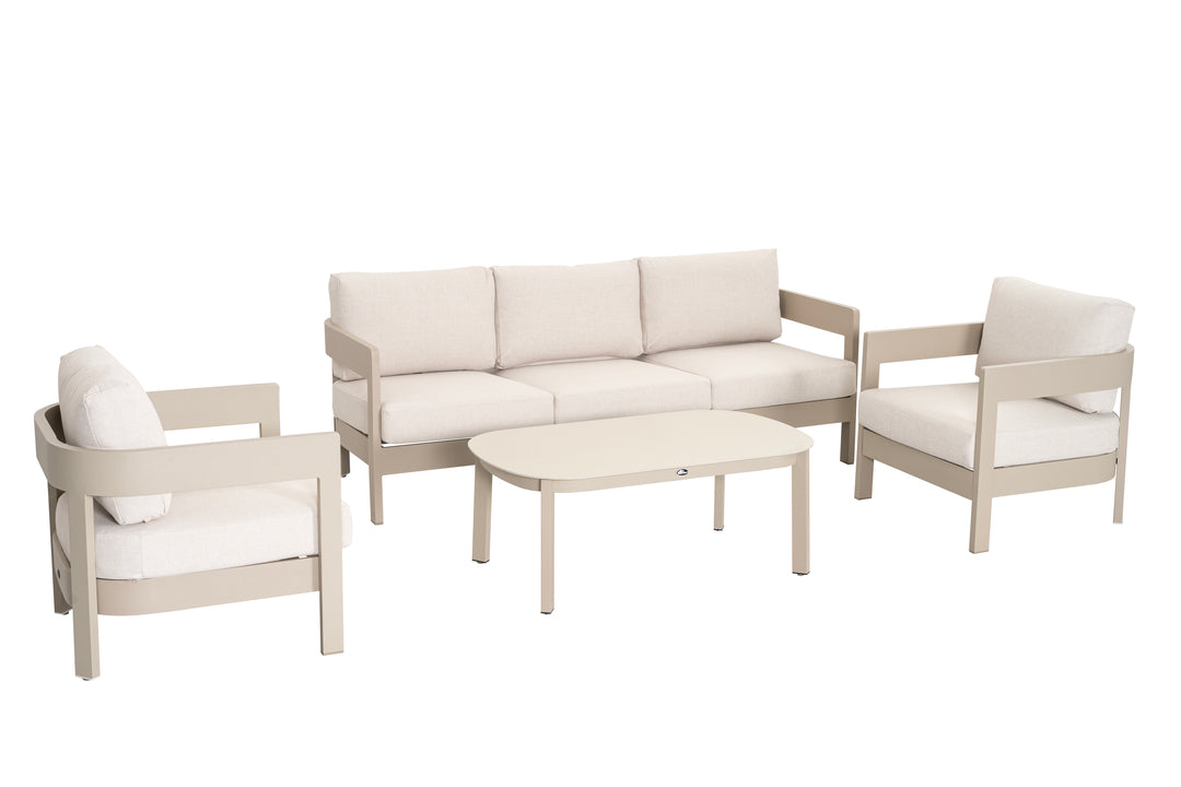 Patio Time 4-Piece Aluminum Outdoor Conversation Set