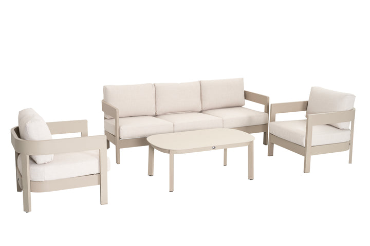 Patio Time 4-Piece Aluminum Outdoor Conversation Set
