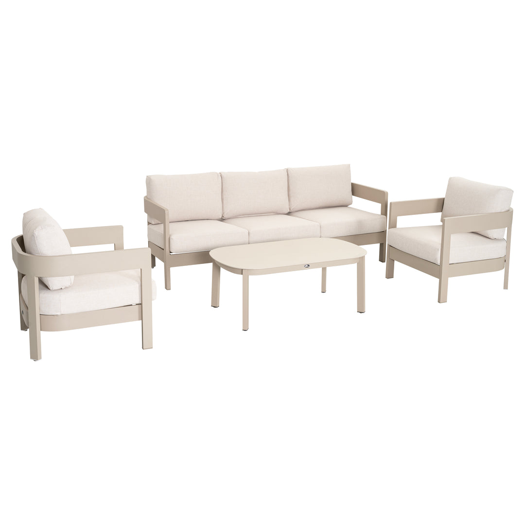 Patio Time 4-Piece Aluminum Outdoor Conversation Set