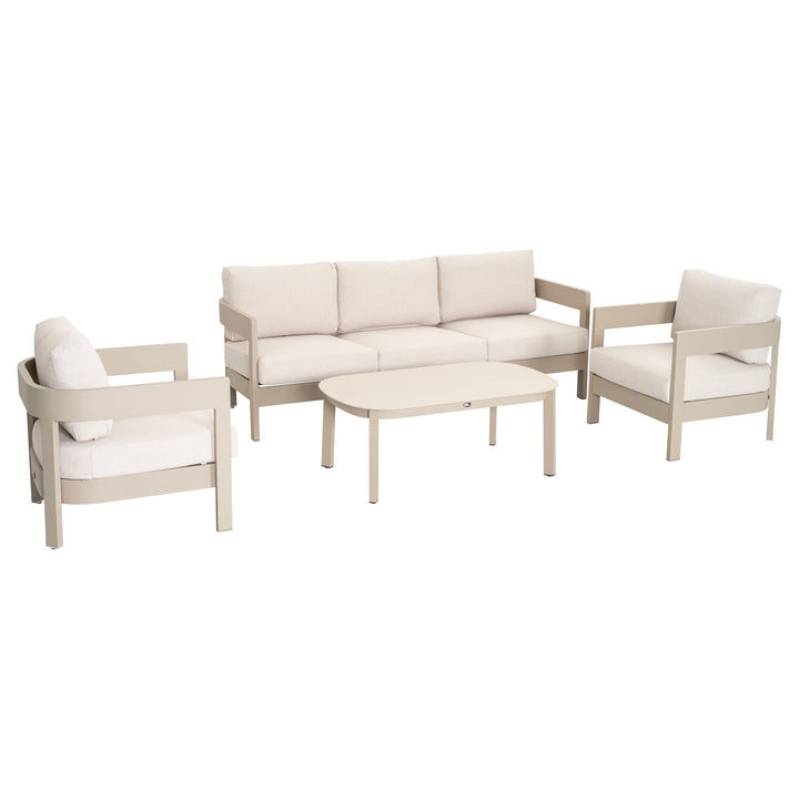 Patio Time 4-Piece Aluminum Outdoor Conversation Set