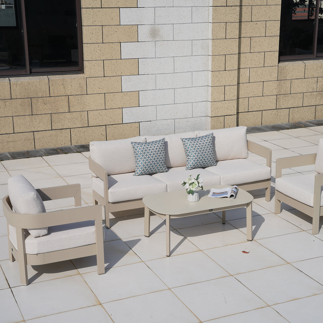 Patio Time 4-Piece Aluminum Outdoor Conversation Set