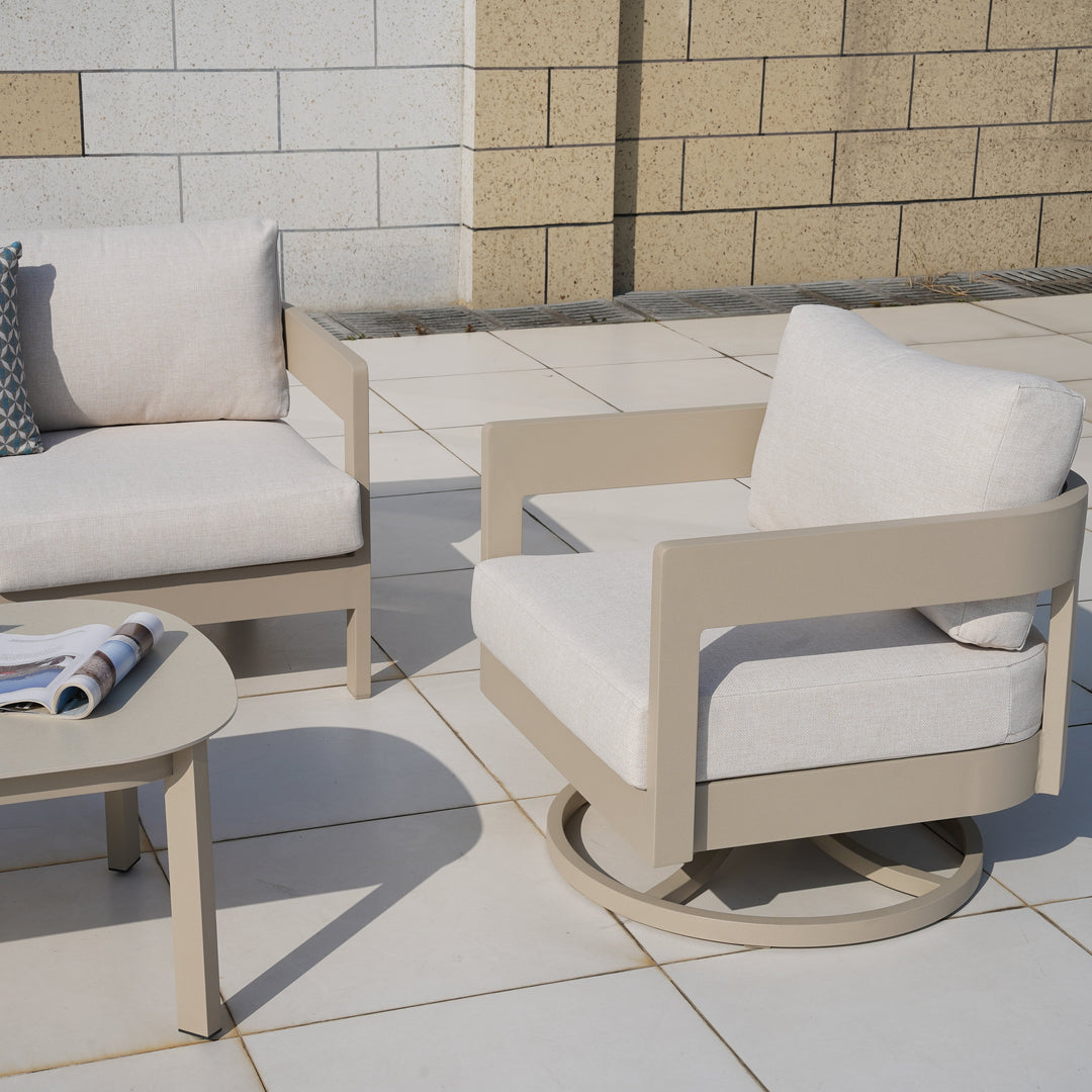 Patio Time 4-Piece Aluminum Outdoor Conversation Set