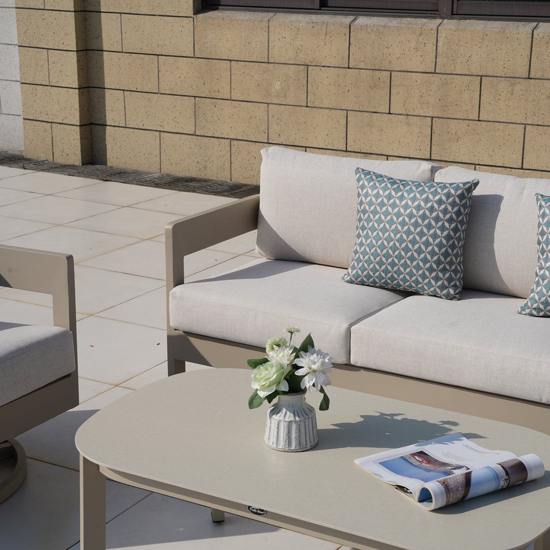 Patio Time 4-Piece Aluminum Outdoor Conversation Set