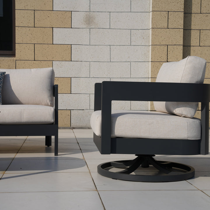 Patio Time 4-Piece Aluminum Outdoor Conversation Set