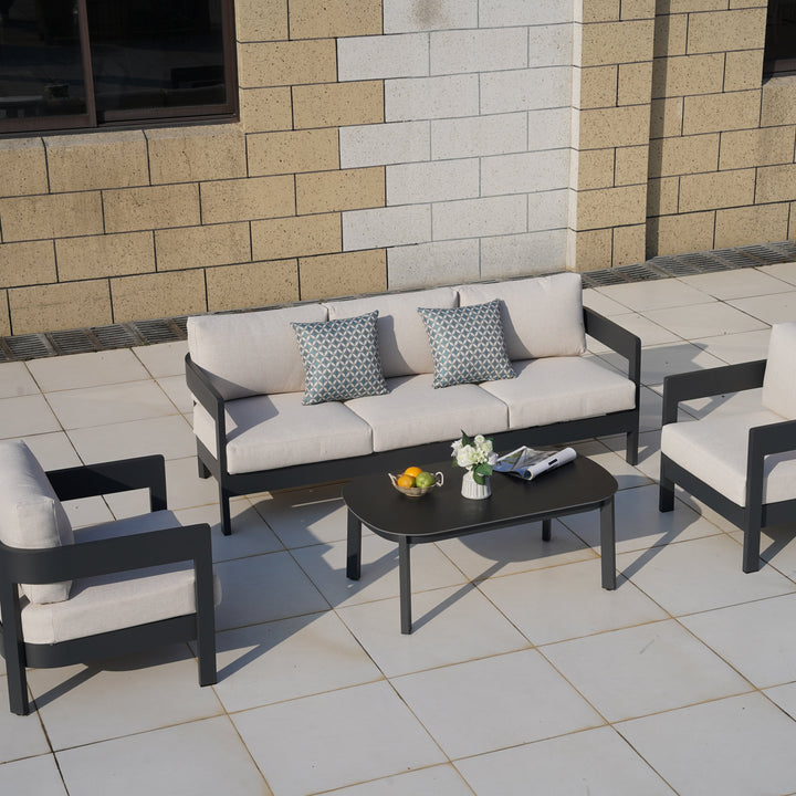 Patio Time 4-Piece Aluminum Outdoor Conversation Set