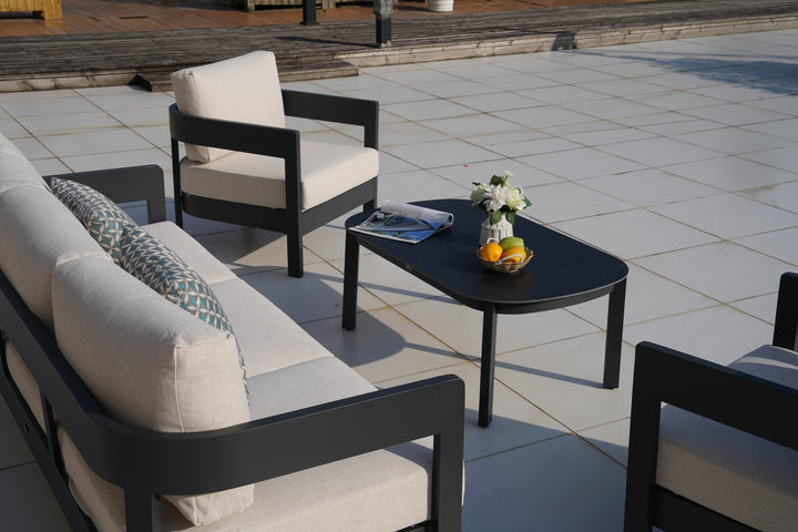 Patio Time 4-Piece Aluminum Outdoor Conversation Set