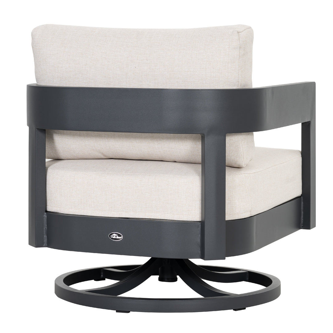 Patio Time Outdoor Aluminum Swivel Patio Chair Set of 2