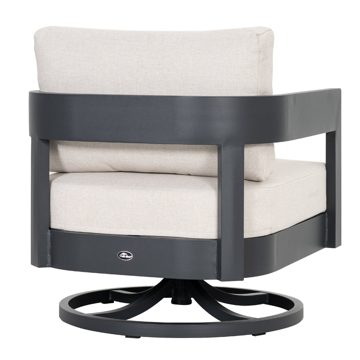 Patio Time Outdoor Aluminum Swivel Patio Chair Set of 2