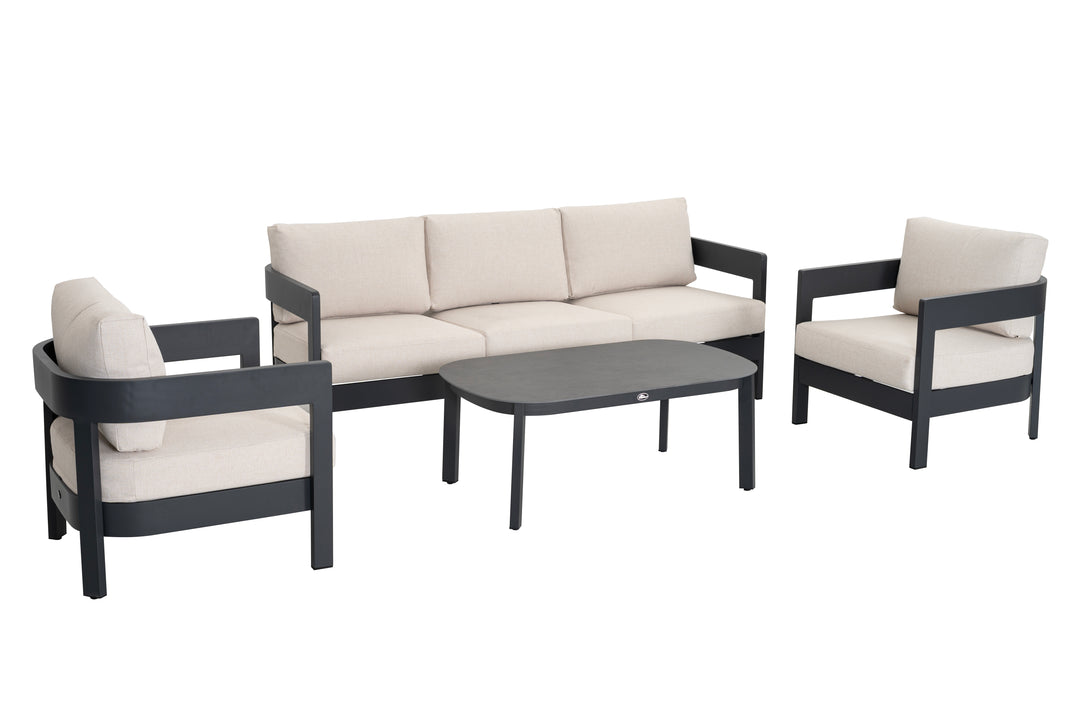 Patio Time 4-Piece Aluminum Outdoor Conversation Set