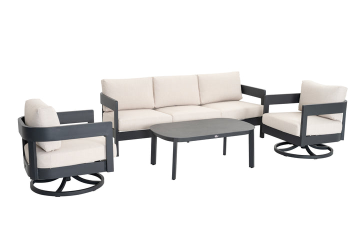 Patio Time 4-Piece Aluminum Outdoor Conversation Set